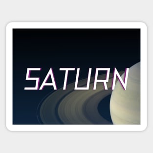 Planet Saturn(Art/Typography) Sticker